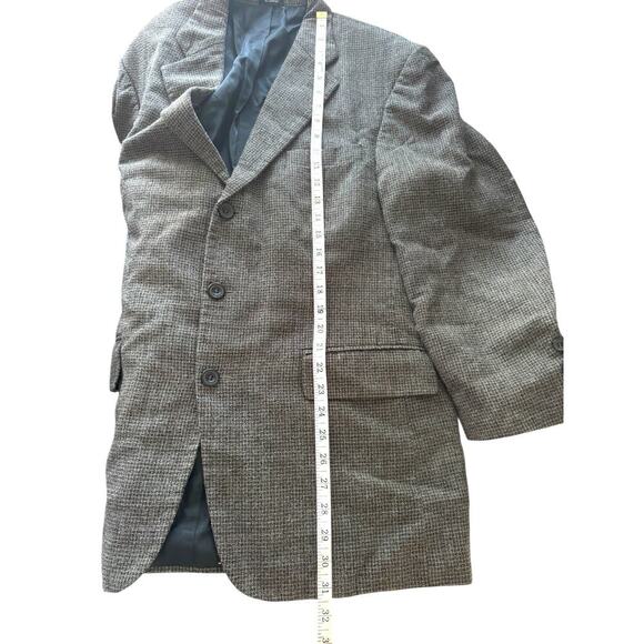 Oscar de la Renta Menswear Blazer 42R Gray Wool Tweed Sport Coat Jacket - Picture 6 of 9